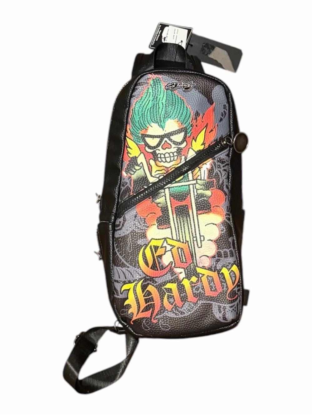 Ed Hardy Tattoo Graphic Sling Crossbody Backpack dead stock nwt
